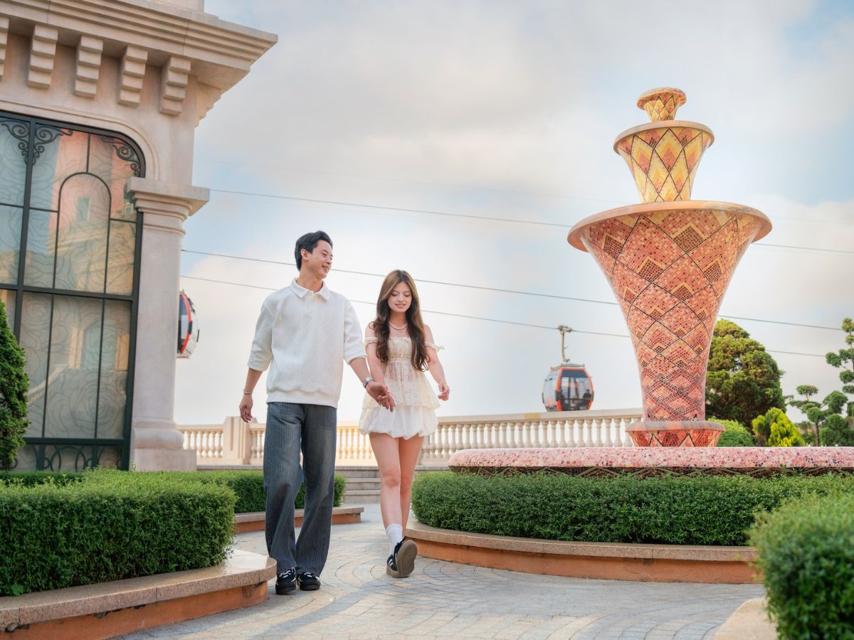 Các cặp đôi có thể tha hồ tận hưởng những khoảnh khắc đẹp bên nhau trong khung cảnh lãng mạn ở Bà Nà Hills.