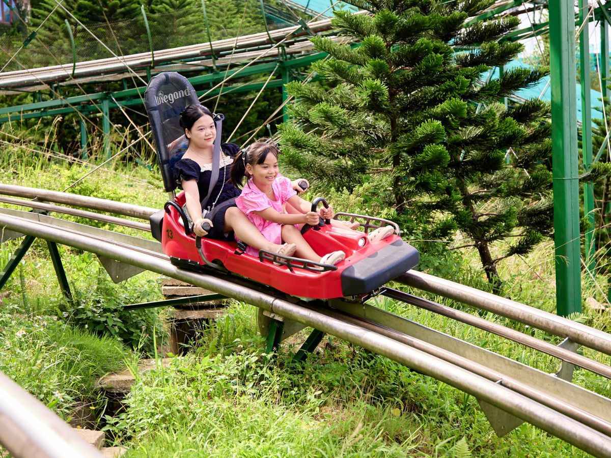 Máng trượt tốc độ là một trong những trò chơi đáng thử ở Bà Nà Hills được nhiều du khách ưa thích trải nghiệm.
