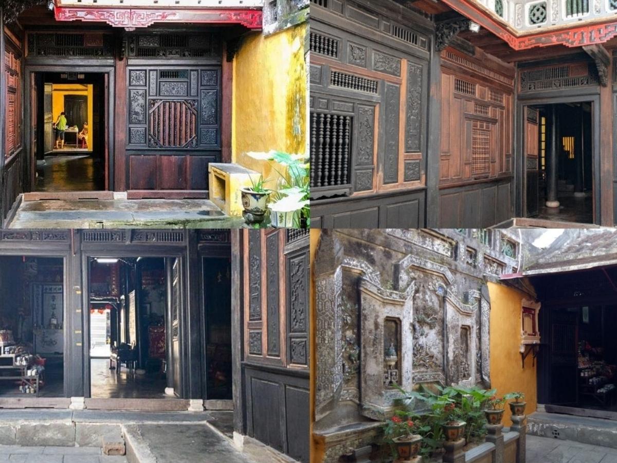 Gỗ lim trong Nhà cổ Quân Thắng sở hữu độ cứng, nặng, hạn chế cong vênh, đặc biệt thích hợp với khí hậu ngập nước thường xuyên ở Hội An.