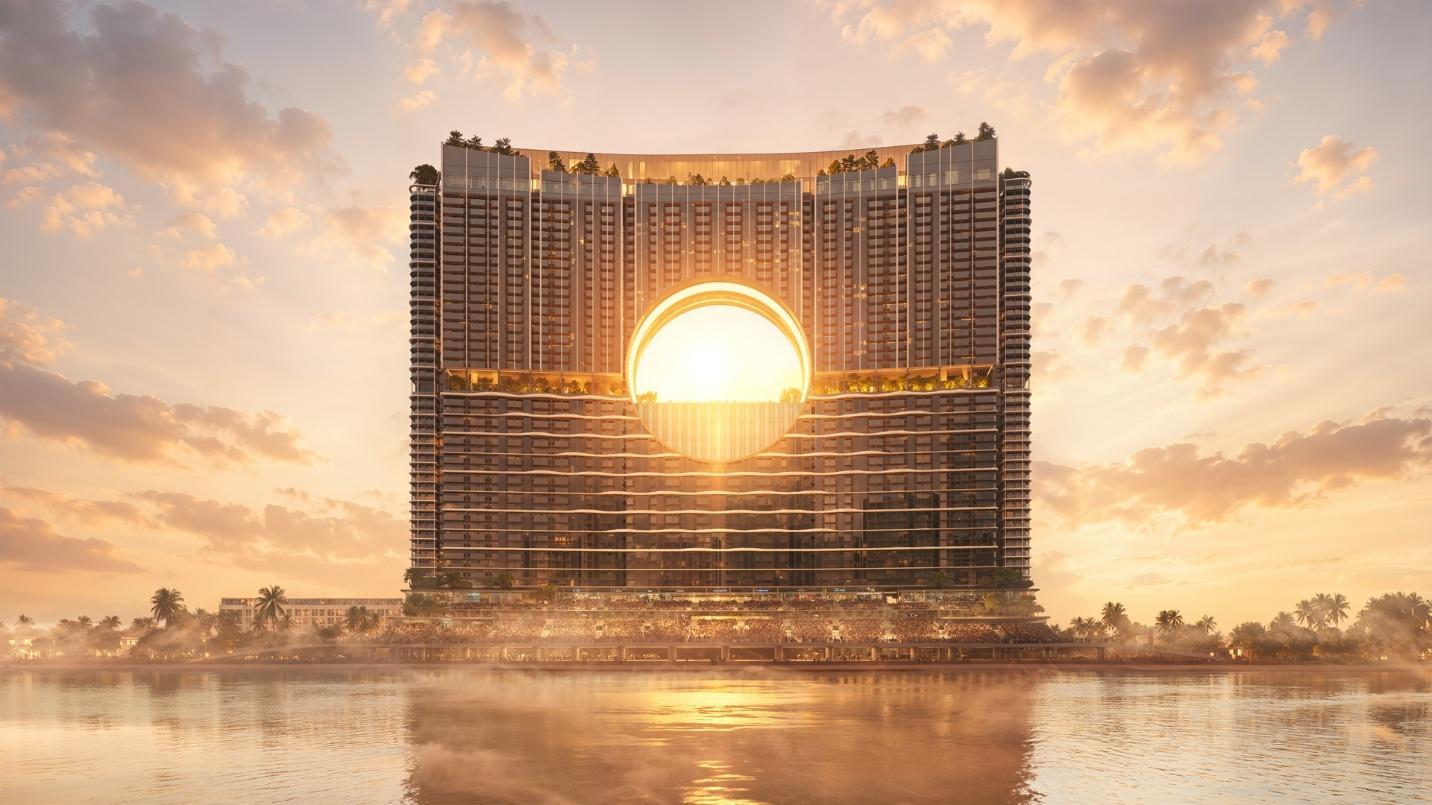 Sun Galaxy Complex được thiết kế lấy cảm hứng từ dòng chảy sông Hàn và hình ảnh vầng trăng.