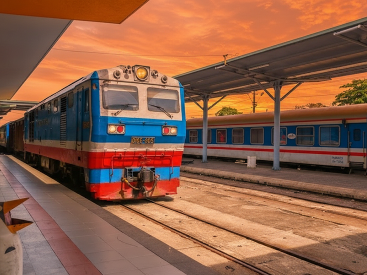 Các chuyển tàu địa phương ra vào thường xuyên tại ga Đà Nẵng Các chuyển tàu địa phương ra vào thường xuyên tại ga Đà Nẵng