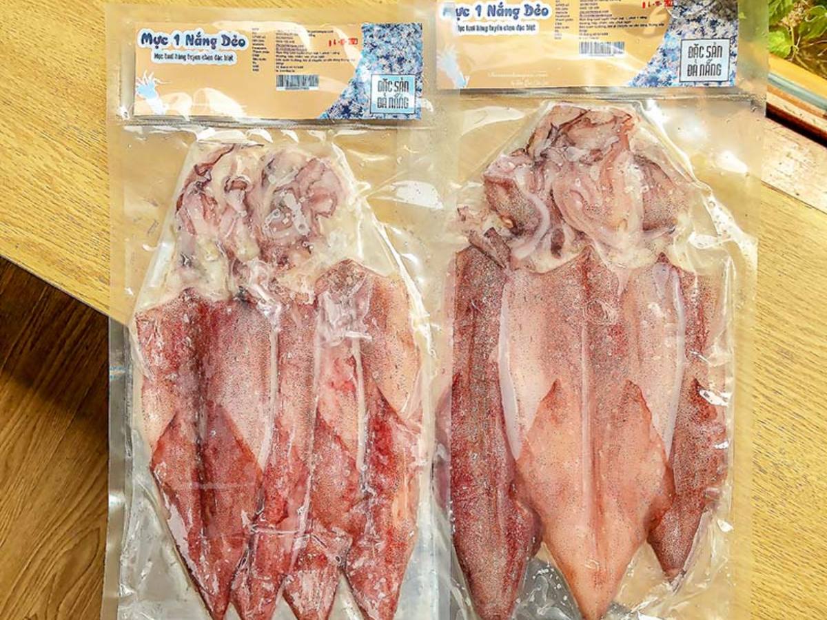 Mực một nắng được bảo quản bằng phương pháp hút chân không