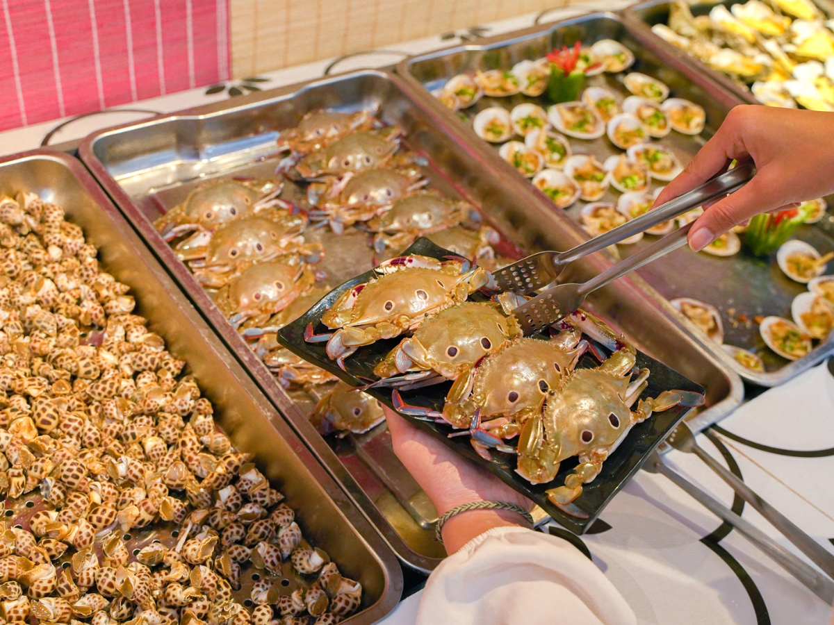 Quầy hải sản tươi ngon