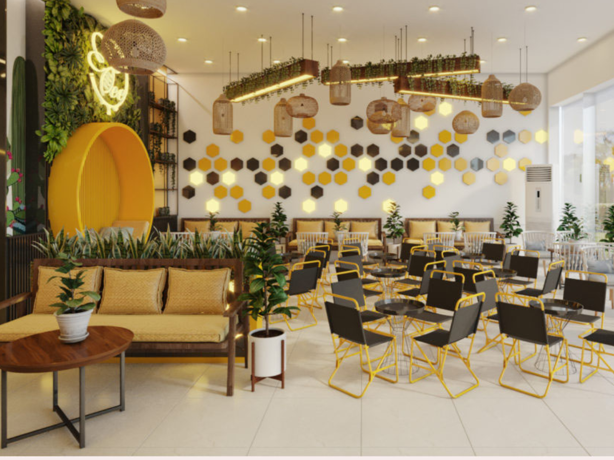 Không gian rộng rãi tại quán Bee